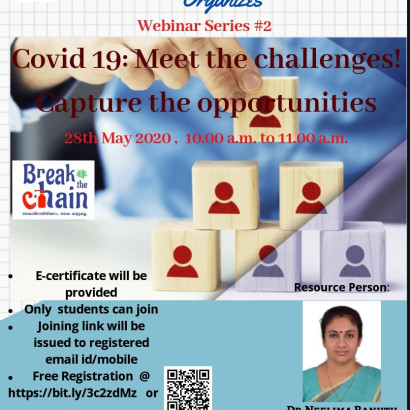 Webinar series #2 On “Covid 19: Meet the challenges! Capture the opportunities”