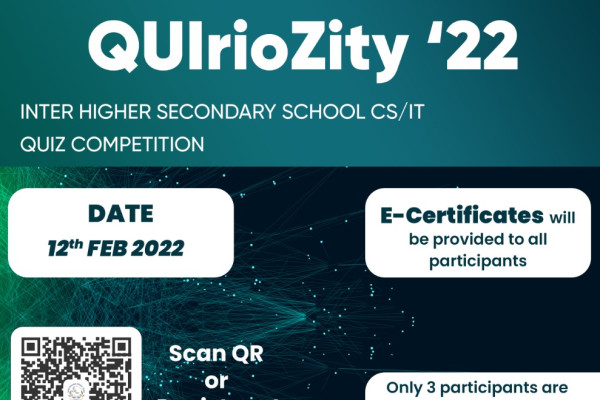 Inter-Higher Secondary School CS/IT Quiz competition “QUIrioZity ’22”