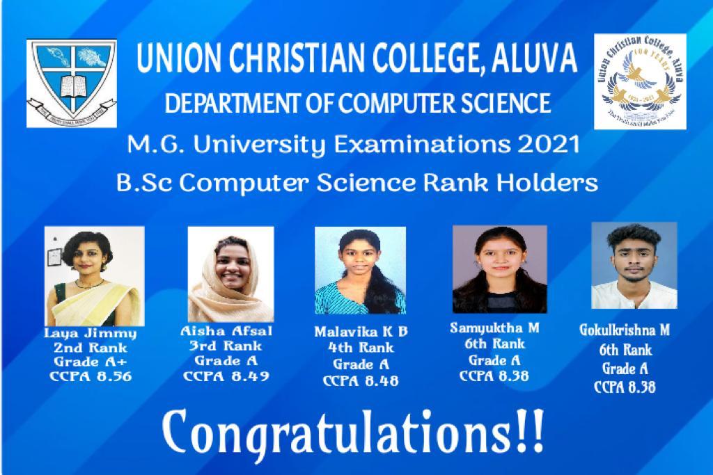 Congratulations to Rank Holders!!!