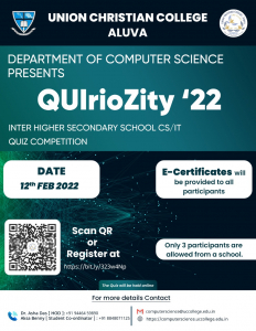 Inter-Higher Secondary School CS/IT Quiz competition “QUIrioZity ’22”
