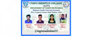 Congratulations to Rank Holders 2022….