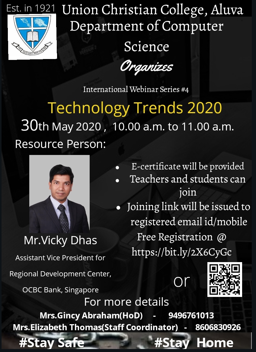 Webinar Series #4 International Webinar on “ Technology Trends 2020″