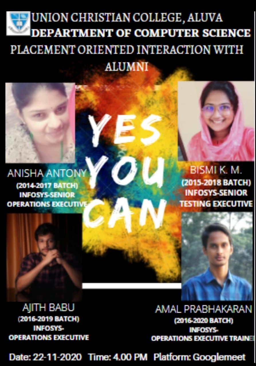 Placement Oriented Interaction with Alumni on 22nd November 2020