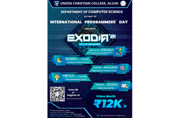 Exodia’21 – As part of the International Programmers’ Day celebrations, Department of Computer Science