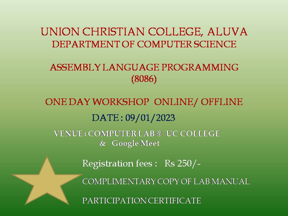 Workshop on Assembly Language Programming